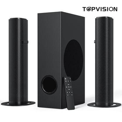 4.1Ch Sound Bar with Subwoofer, 120W Separable Sound Bar for TV, 2-In-1 Detachable Sound Bar with Usb/Aux/Coaxial/Optical/Hdmi/Bluetooth